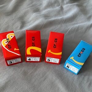 CROCS Red and Blue Jibbitz Charm Boxes